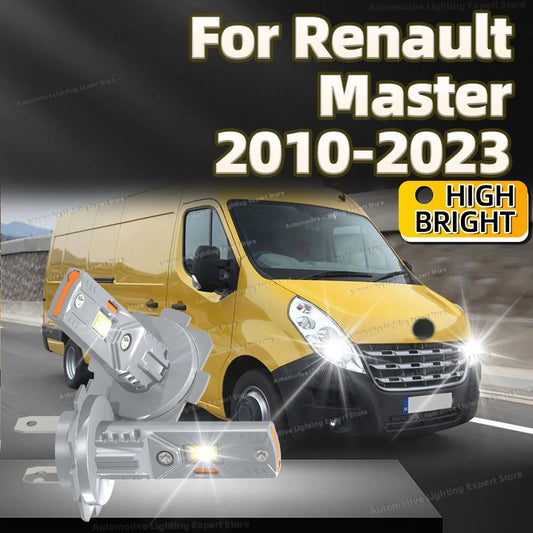 2Pc 180W High Power LED Bulb Turbo Headlight 6000K CSP Powerful Car Lamp For Renault Master 2010-2023 2011 2012 2013 2014 2015