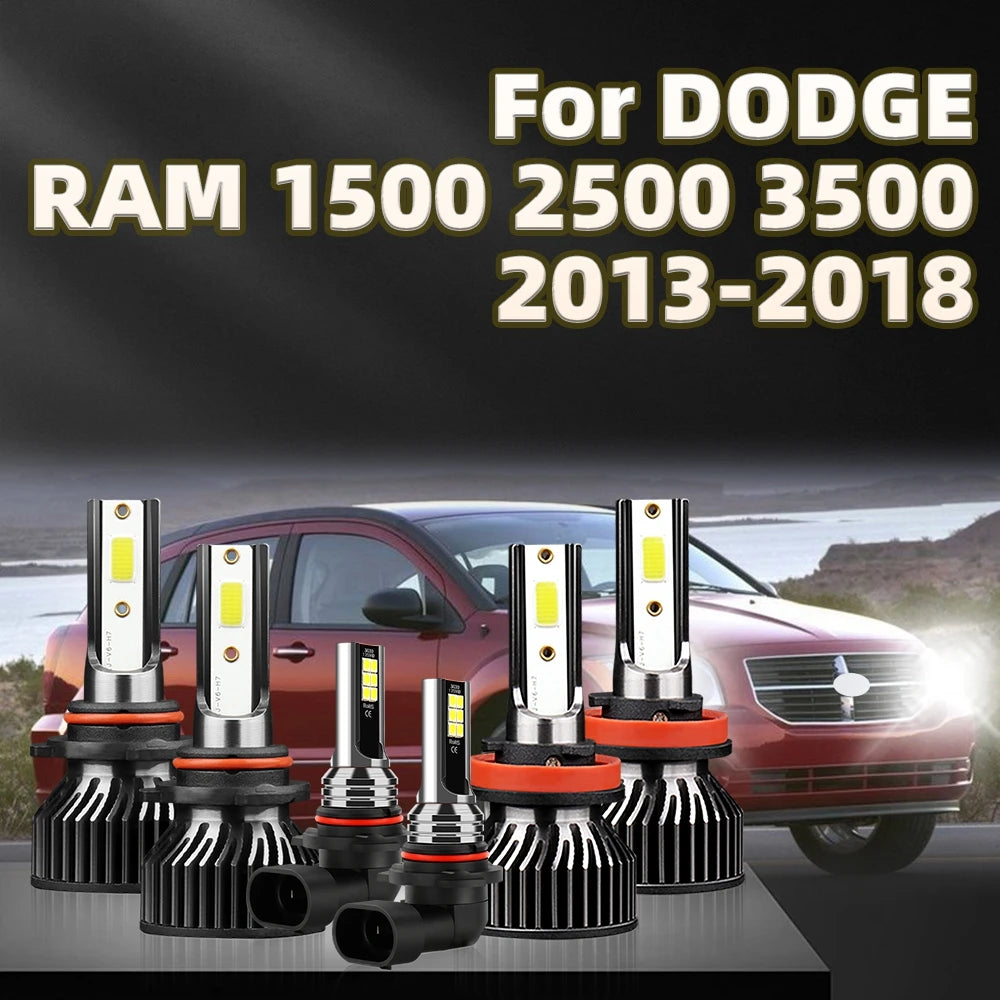 Car Lights H11 LED 9005 30000LM Headlight Bulbs 6000K 9145 Fog Lamp For DODGE RAM 1500 2500 3500 2013 2014 2015 2016 2017 2018