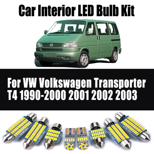 14Pcs For VW Volkswagen Transporter T4 1990-2000 2001 2002 2003 Canbus LED Interior Reading Door Dome Light Car Trunk Bulbs Kit