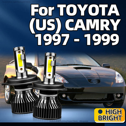 High Bright LED Headlight 150W H4 Car Headlamp Turbo Auto Light 6000K with Cooling Fan For TOYOTA (US) CAMRY 1997 1998 1999