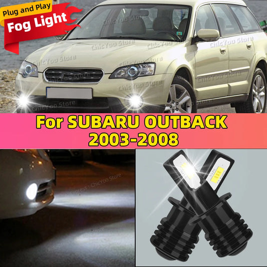 2PCS 20000LM Car LED Fog Light Bulb For SUBARU OUTBACK 2003 2004 2005 2006 2007 2008 Accessories Replace 6000K Auto Fog Lamp