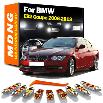 21Pcs LED Interior Map Dome Reading Light Kit For BMW 3 Series E92 Coupe 325 328 330 335 2006 2007 - 2011 2012 2013 Car Bulbs