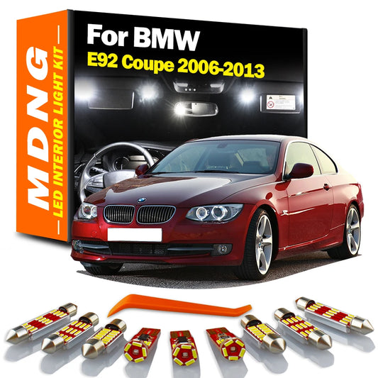 21Pcs LED Interior Map Dome Reading Light Kit For BMW 3 Series E92 Coupe 325 328 330 335 2006 2007 - 2011 2012 2013 Car Bulbs