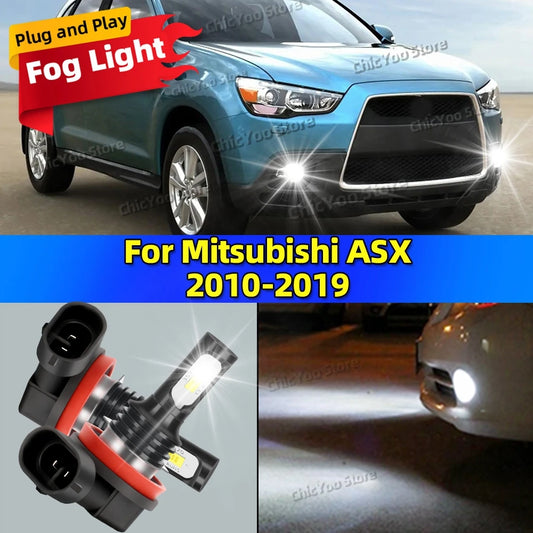 6000K Auto Fog Lights 20000LM Wireless CSP Fanless Car Fog Lamp Bulbs For Mitsubishi ASX 2010-2019 2011 2012 2013 2014 2015 2016