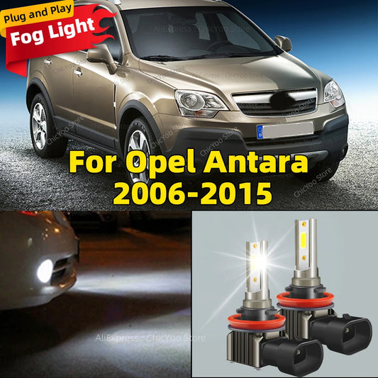 2x80W White Car LED Fog Light Bulbs 6000K Plug and Play For Opel Antara 2006 2007 2008 2009 2010 2011 2012 2013 2014 2015