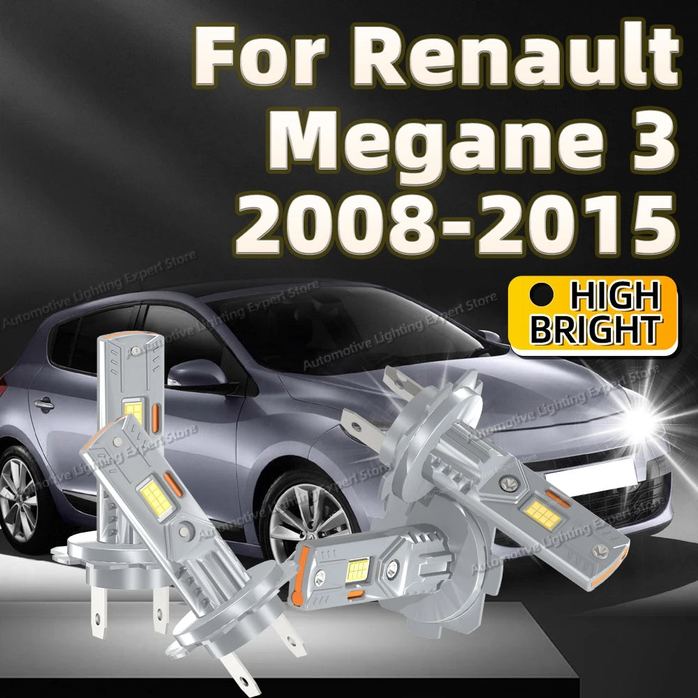 2/4Pcs LED Headlight Bulbs High Low Beam 6000K Super White Lights For Renault Megane 3 2008 2009 2010 2011 2012 2013 2014 2015