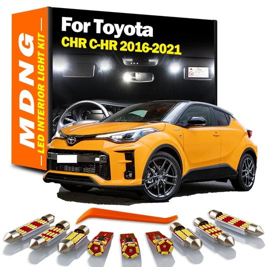 MDNG For Toyota CHR C-HR 2016 2017 2018 2019 2020 2021 Vehicle LED Interior Dome Map Light Kit Car Accessories Led Bulbs Canbus