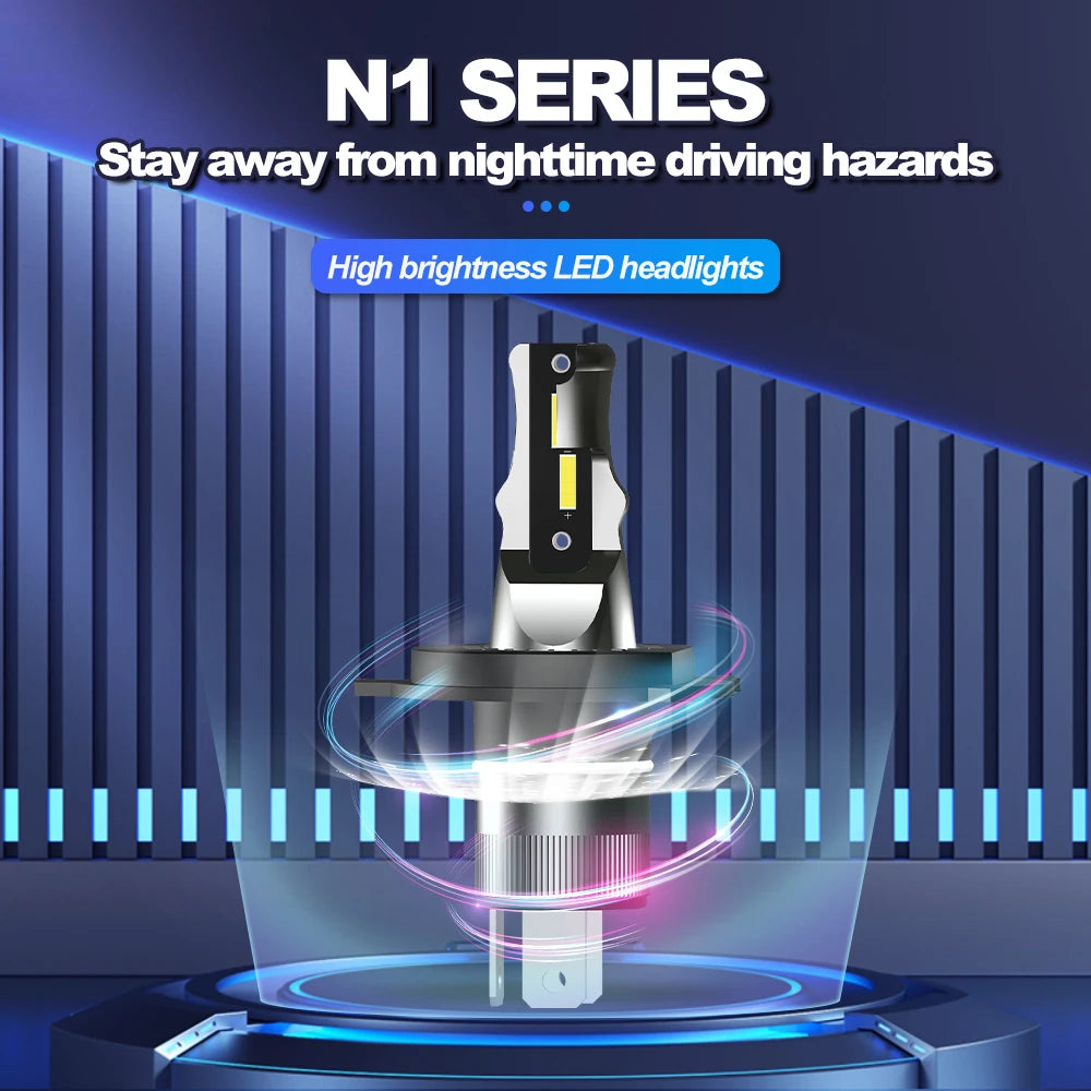 1Pcs 12V Motorcycle LED Headlight H4 Bulbs 6000K For Suzuki GSR 750 C5 2010 2011 2012 2013 2014 2015 2016 2017 2018 2019 20 2021