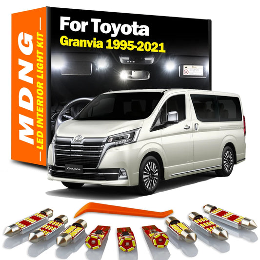 MDNG Canbus For Toyota Granvia 1995 1996 1997-2018 2019 2020 2021 LED Interior Dome Map Door Reading Light Kit Car Accessories