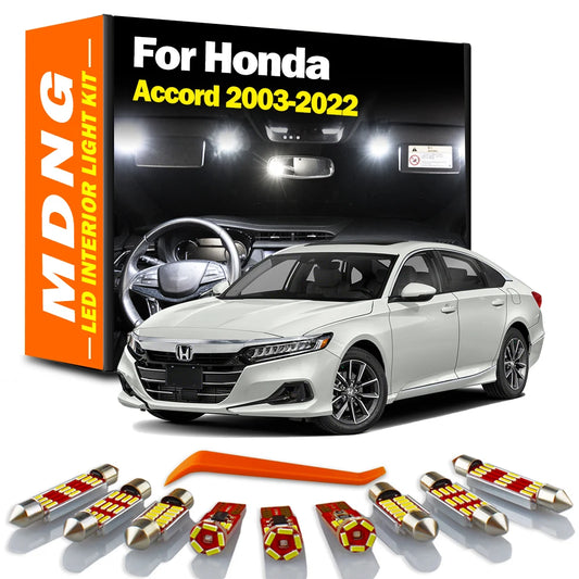 LED Interior Roof Sun Visor Light Kit For Honda Accord 7 8 9 10 7th 8th 9th 10th Gen 2003 - 2018 2019 2020 2021 2022 Car Bulbs