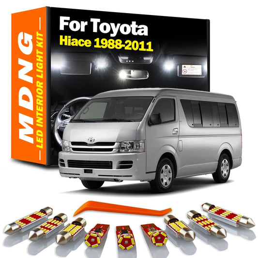 LED Interior Map Dome Reading Light Bulb Kit For Toyota Hiace Truck Hiace 1988-2007 2008 2009 2010 2011 Car Accessories No Error