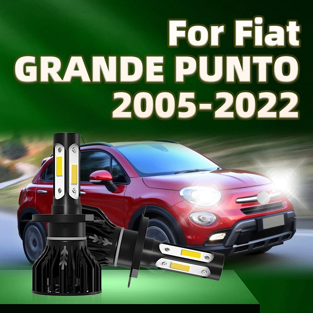 H4 Headlight 6000K Led Bulb 30000LM Car Light For Fiat GRANDE PUNTO 2005 2006 2007 2008 2009 2010 2011 2012 2013 2014 2015-2022