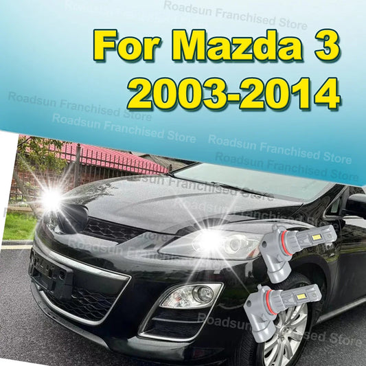 2X Car Headlight Bulbs Wireless Plug-N-Play For Mazda 3 2003-2014 2004 2005 2006 2007 2008 2009 2010 2011 2012 2013