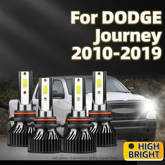 25000LM 9005 9006 Led Headlights 6000K 12V Car Bulbs For DODGE Journey 2010 2011 2012 2013 2014 2015 2016 2017 2018 2019