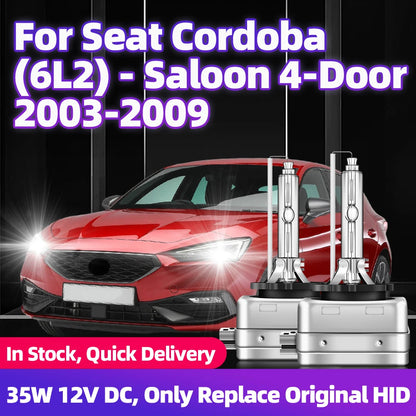 2x Lamp For Seat Cordoba (6L2) - Saloon 4-Door 2003 2004 2005 2006 2007 2008 2009 Xenon D1S Hid Car Headlights Bulbs 6000K 8000K