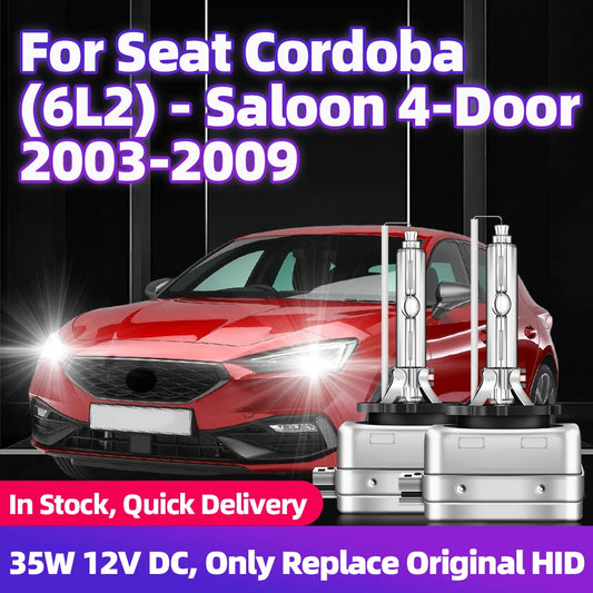 2x Lamp For Seat Cordoba (6L2) - Saloon 4-Door 2003 2004 2005 2006 2007 2008 2009 Xenon D1S Hid Car Headlights Bulbs 6000K 8000K