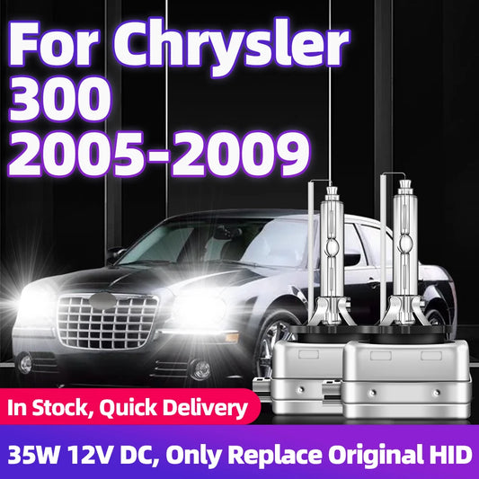2x For Chrysler 300 2005 2006 2007 2008 2009 DC 12V 35W HID Bulbs Xenon Car Headlights D1S Xenon Lamp Auto Light 6000K 8000K