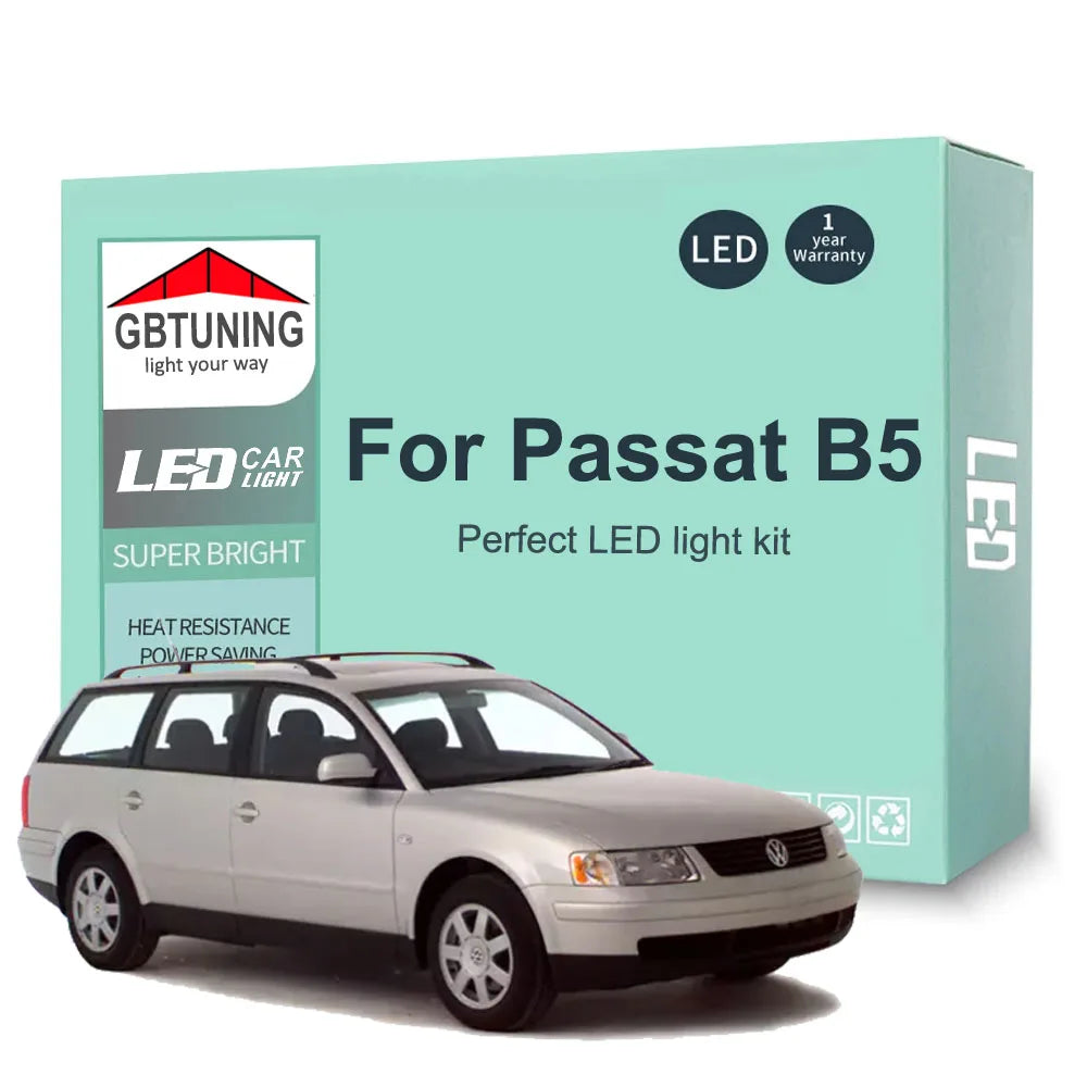 15Pcs Canbus Car LED Interior Light Bulb Kit For Volkswagen VW Passat B5 Sedan Variant 1998 1999 2000 2001 2002 2003 2004 2005