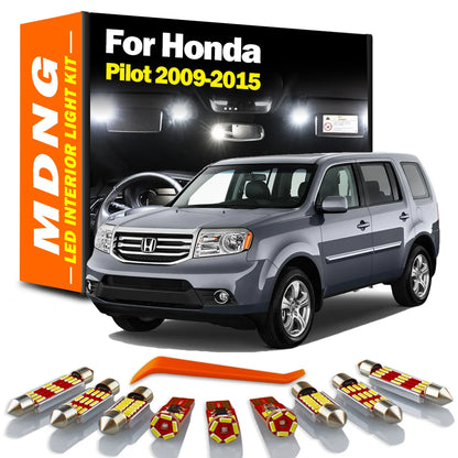 MDNG 19X Canbus Car LED Interior Light Kit For Honda Pilot 2009 2010 2011 2012 2013 2014 2015 Dome Map Trunk License Plate Lamp