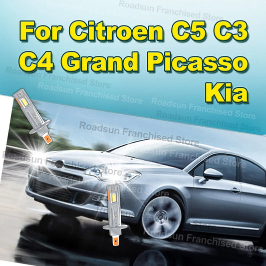 2X Car Headlight Bulbs 30000LM Super Brightness For Citroen C5 C3 C4 Grand Picasso Kia
