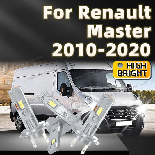 2/4Pcs LED Lights 25000LM 6000K Headlight Bulb For Renault Master 2010-2020 2011 2012 2013 2014 2015 2016 2017 2018 19 Plug&Play