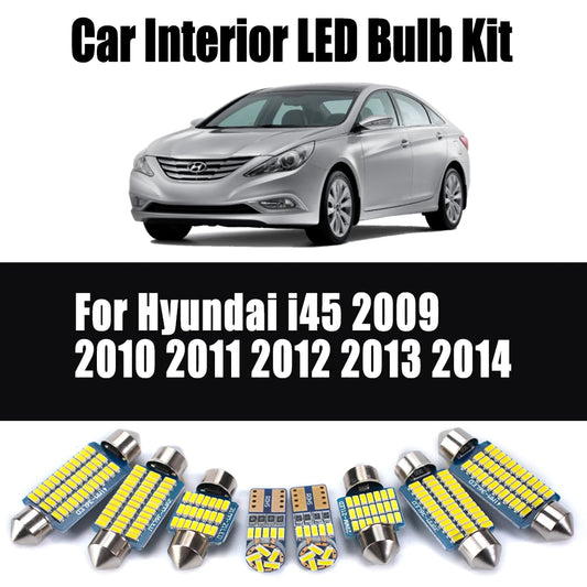 16Pcs Canbus Ceiling License Plate Set LED Interior Map Door Light For Hyundai i45 2009 2010 2011 2012 2013 2014 Car Accessories