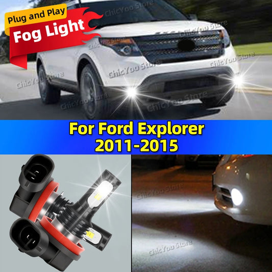 LED Car Fog Light Bulbs Lamp Auto Accessories For Ford Explorer 2011 2012 2013 2014 2015 20000LM Ultra Bright Plug and Play