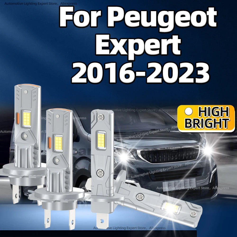 2/4Pcs Car LED Headlight H7 H1 Auto Lamp 50000LM 6000K Light Bulbs For Peugeot Expert 2016 2017 2018 2019 2020 2021 2022 2023