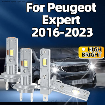 2/4Pcs Car LED Headlight H7 H1 Auto Lamp 50000LM 6000K Light Bulbs For Peugeot Expert 2016 2017 2018 2019 2020 2021 2022 2023