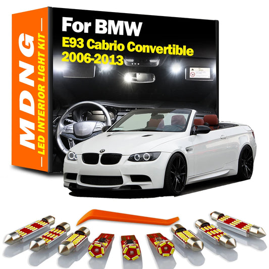MDNG 20Pcs Car LED Interior Map Dome Light Kit For BMW 3 Series E93 Cabrio Convertible 2006-2013 Vanity Mirror Footwell Bulb