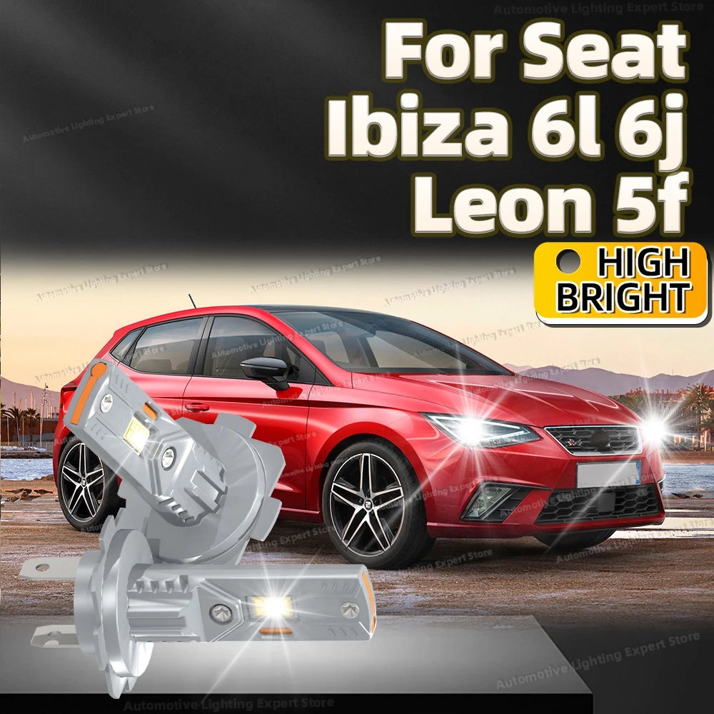 2Pc 180W High Power LED Bulb Turbo Headlight 6000K CSP Powerful Car Lamp For Seat Ibiza 6l 6j Leon 5f Plug and Play