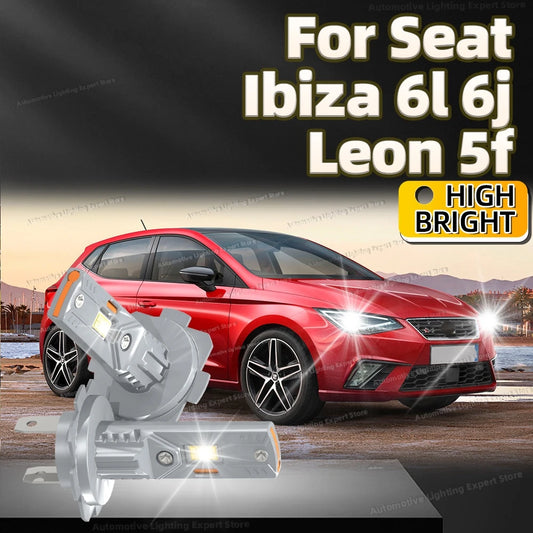 2Pc 180W High Power LED Bulb Turbo Headlight 6000K CSP Powerful Car Lamp For Seat Ibiza 6l 6j Leon 5f Plug and Play