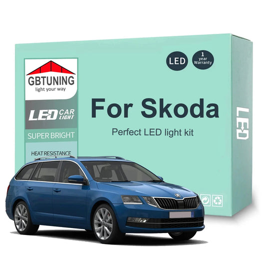 LED Interior Light Bulb Kit For Skoda Octavia Fabia Superb Rapid Karoq Yeti Kodiaq Citigo Kamiq Roomster Car Reading Dome Canbus