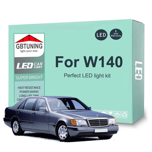 21Pcs Canbus LED Interior Light For Mercedes Benz S Class W140 400SE 500SE 600SE S350 S420 S500 S600 1992-1998 Car Accessories