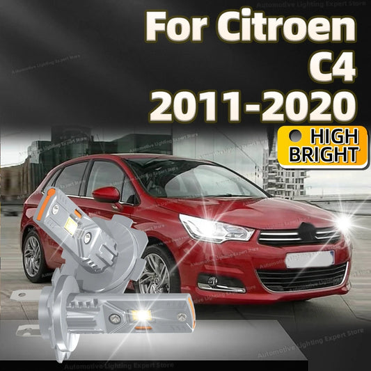 2Pc 180W High Power LED Bulb Turbo Headlight 6000K CSP Powerful Car Lamp For Citroen C4 2011-2020 2012 2013 2014 2015 2016 2017