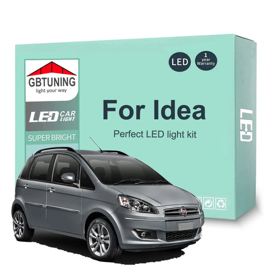 10Pcs LED Interior Light Bulb Kit For Fiat Idea 2003-2008 2009 2010 2011 2012 Car Reading Dome Trunk Vehicle Indoor Lamp Canbus