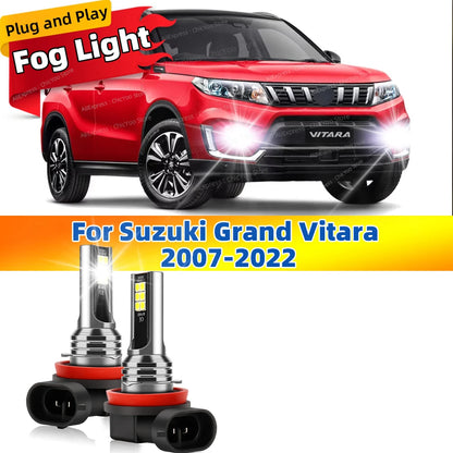 2Pcs 12V 6000K Front Fog Light LED Bulb Accessories Lamp Canbus 80W For Suzuki Vitara For Grand Vitara 2007 2008 2009 2010-2022