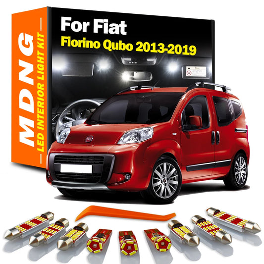 MDNG 6Pcs Canbus For Fiat Fiorino Qubo 2013-2015 2016 2017 2018 2019 LED Interior Reading Trunk Light Kit Car Bulbs Accessories
