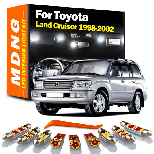 MDNG 13Pcs Canbus Car LED Interior Light Kit For Toyota Land Cruiser 1998 1999 2000 2001 2002 Vehicle Bulb Dome Map Reading Lamp