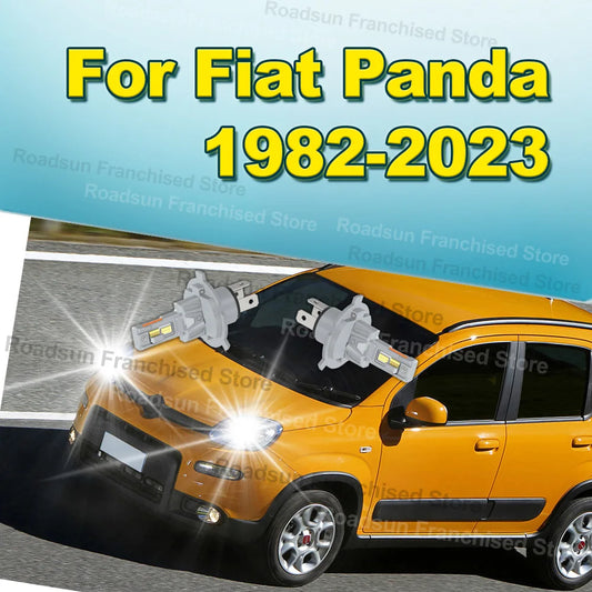 2Pcs Hi/Lo Beam Headlights Accessories For Fiat Panda 1982-2023 2005 2006 2007 2008 2009 2010 2011 2012 2013 2014 2015