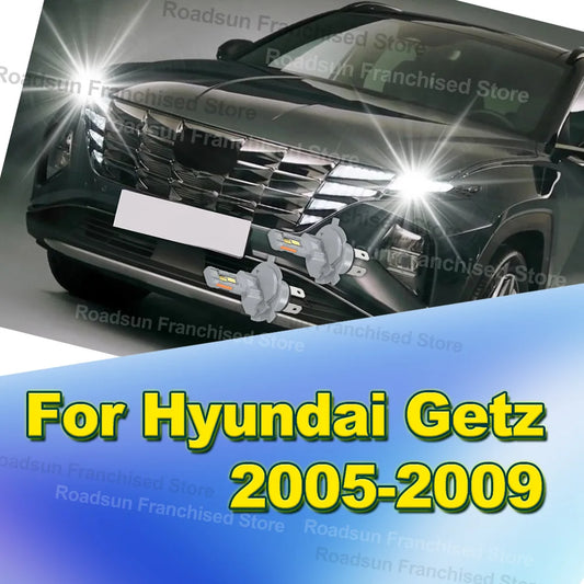 2Pcs Hi/Lo Beam Headlights with Copper Tube Plug&Play For Hyundai Getz 2005-2009 2006 2007 2008