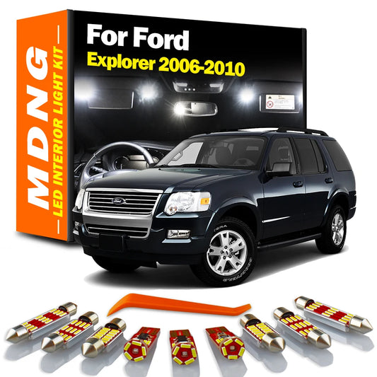 MDNG 13Pcs Canbus LED Interior Reading Map Dome Trunk Light Kit For Ford Explorer 2006 2007 2008 2009 2010 Led Bulbs Canbus