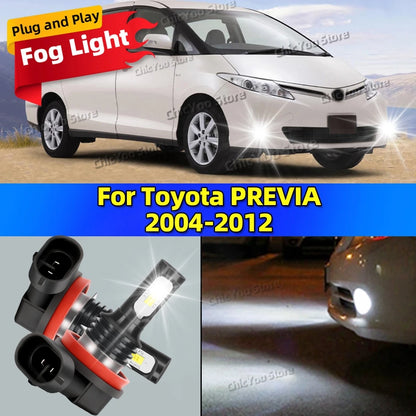 LED Car Fog Light Bulbs Lamp For Toyota PREVIA 2004 2005 2006 2007 2008 2009 2010 2011 2012 20000LM Ultra Bright Plug and Play